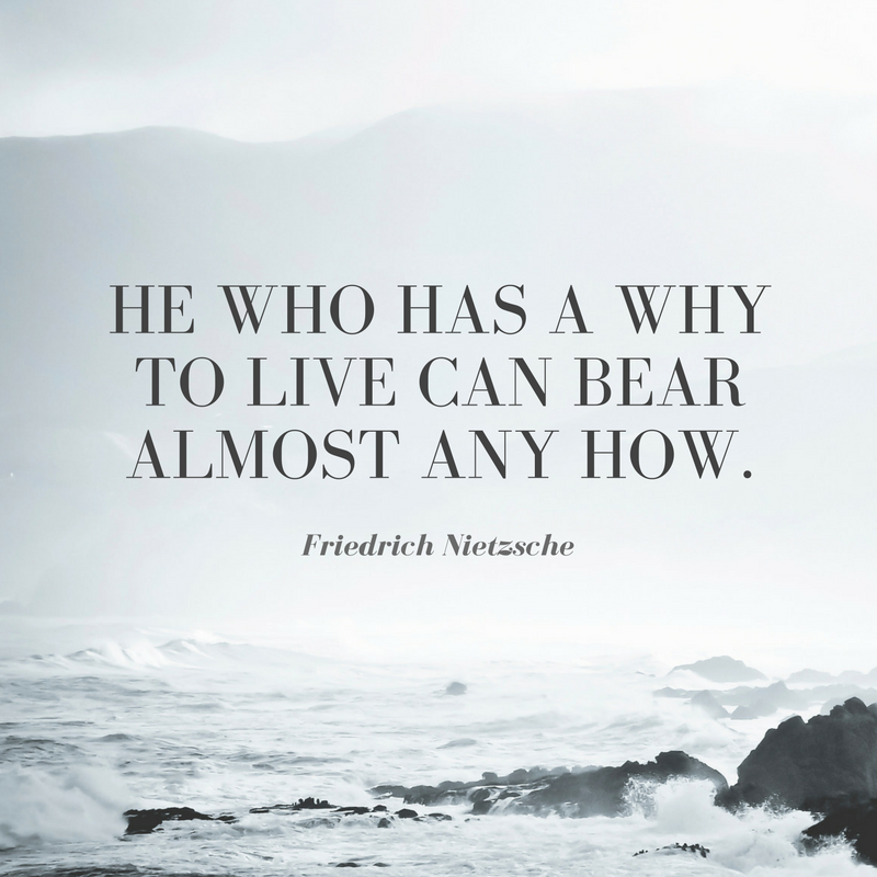 He who has a why to live can bear almost any how – Friedrich Nietzsche – F  R E E D O M